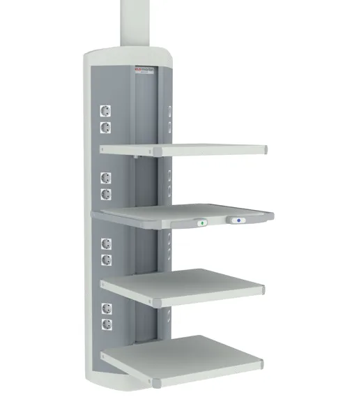 Verticale voorzieningenbox van een plafondpendel